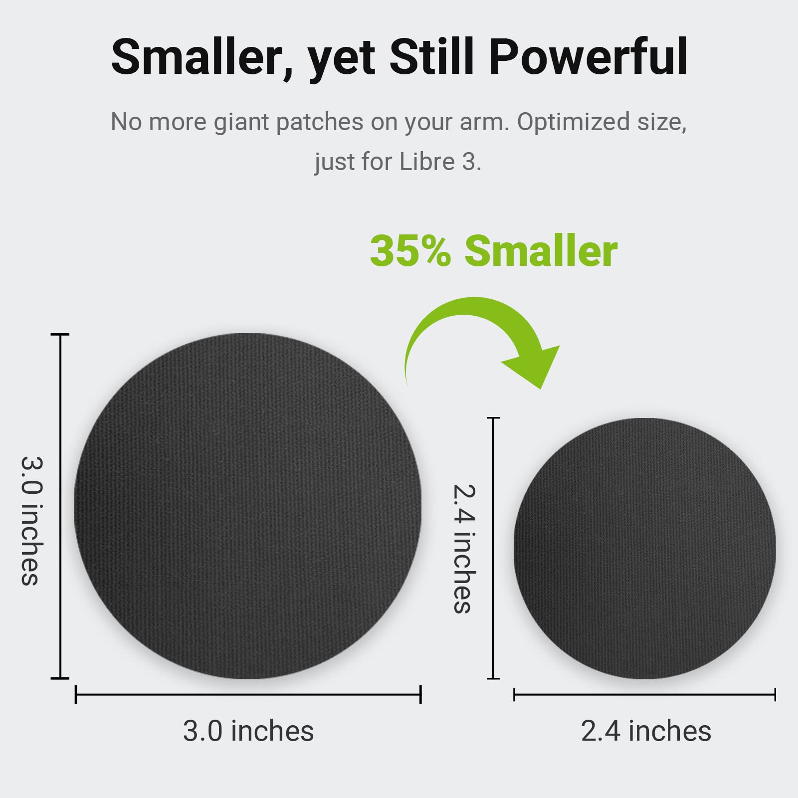 Adhesion lasts up to 14 days for continuous sensor coverage.