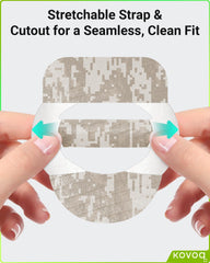 KOVOQ Omnipod5 overpatch camouflage style 4 shows easy-back 5-part backing for smooth application