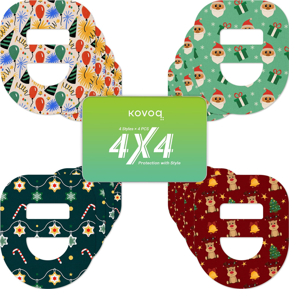 KOVOQ Omnipod 5 Overpatches 16-pack tin ready for use, stylish variety