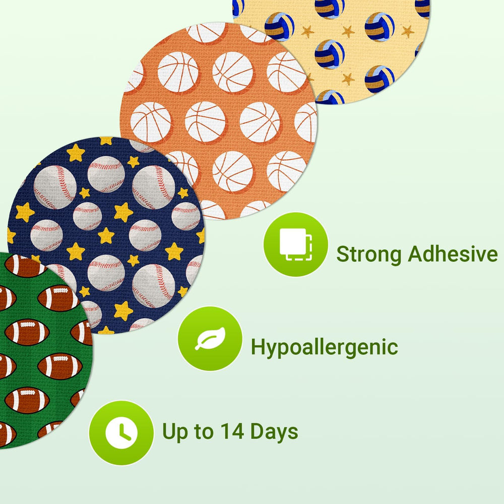 KOVOQ patch assortment open box showing varied designs and textures.