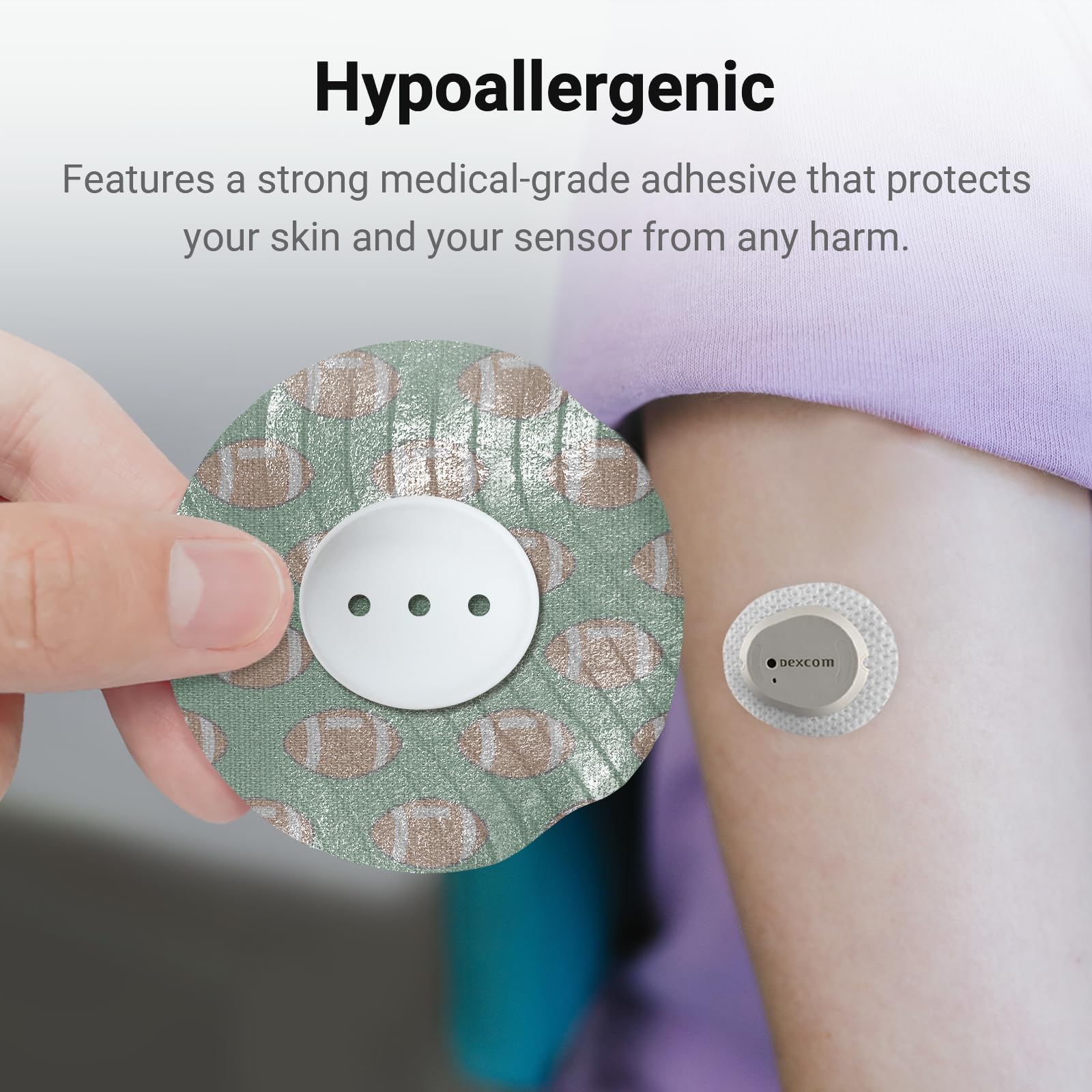 KOVOQ reusable hardshell covers keep Dexcom G7 safe during activities.