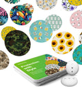 KOVOQ Dexcom G7 Surprise Pattern Patches + Curved Hardshell Covers – 10 Patch Pack + 2 Reusable Covers