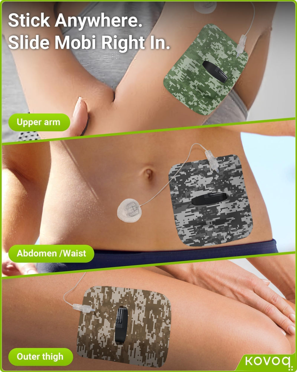 KOVOQ adhesive sleeve waterproof pocket for shower-safe pump protection