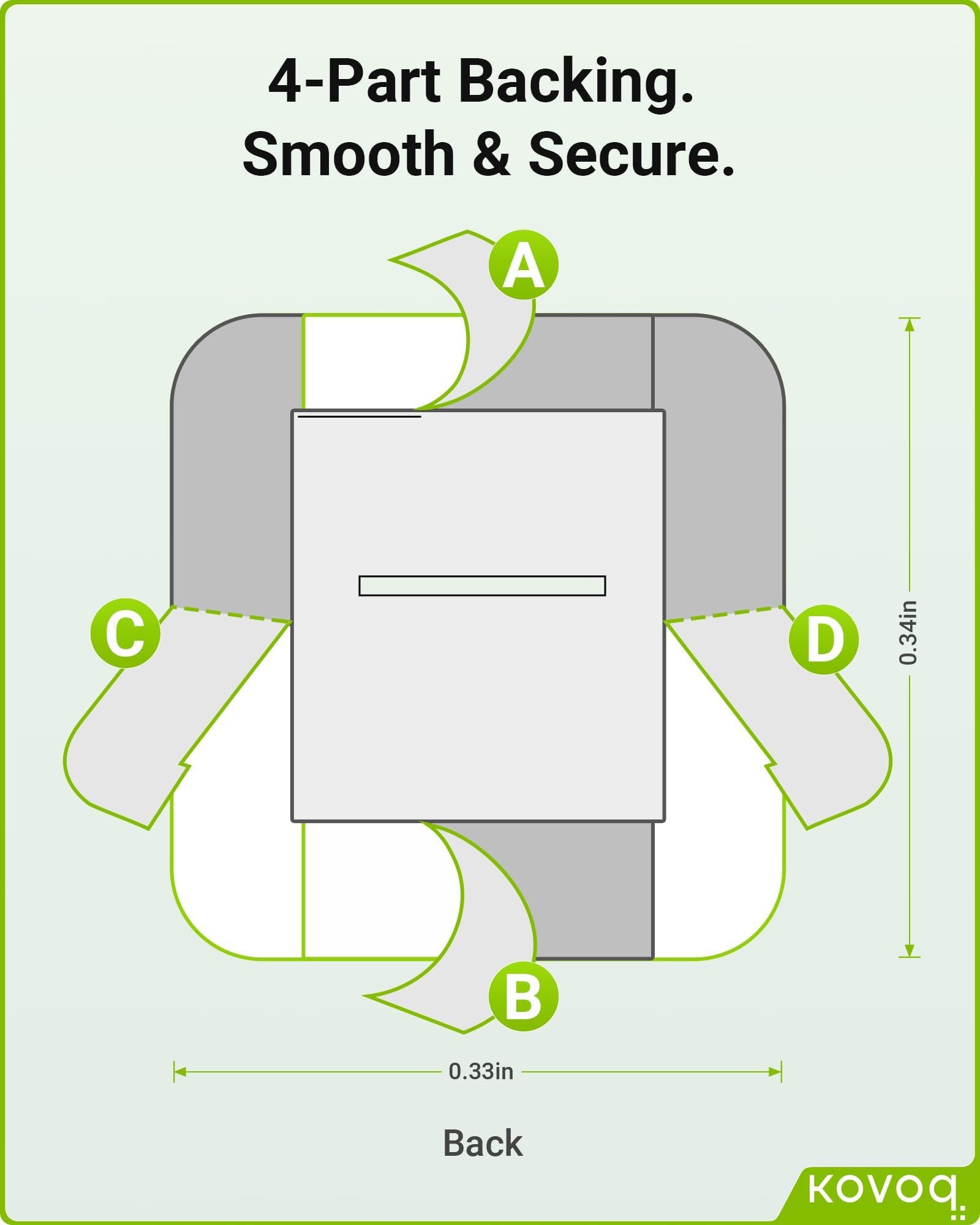 KOVOQ Tandem Mobi Adhesive Sleeve flower patch demonstrates fray-resistant, durable fabric.
