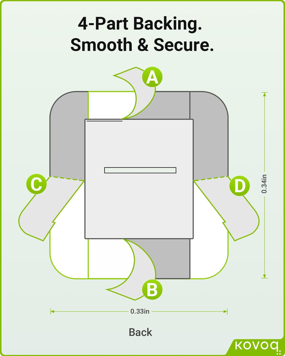 KOVOQ Tandem Mobi Adhesive Sleeve flower patch demonstrates fray-resistant, durable fabric.