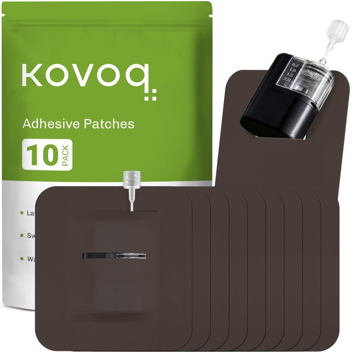 KOVOQ Tandem Mobi adhesive sleeve front view showing secure pump pocket