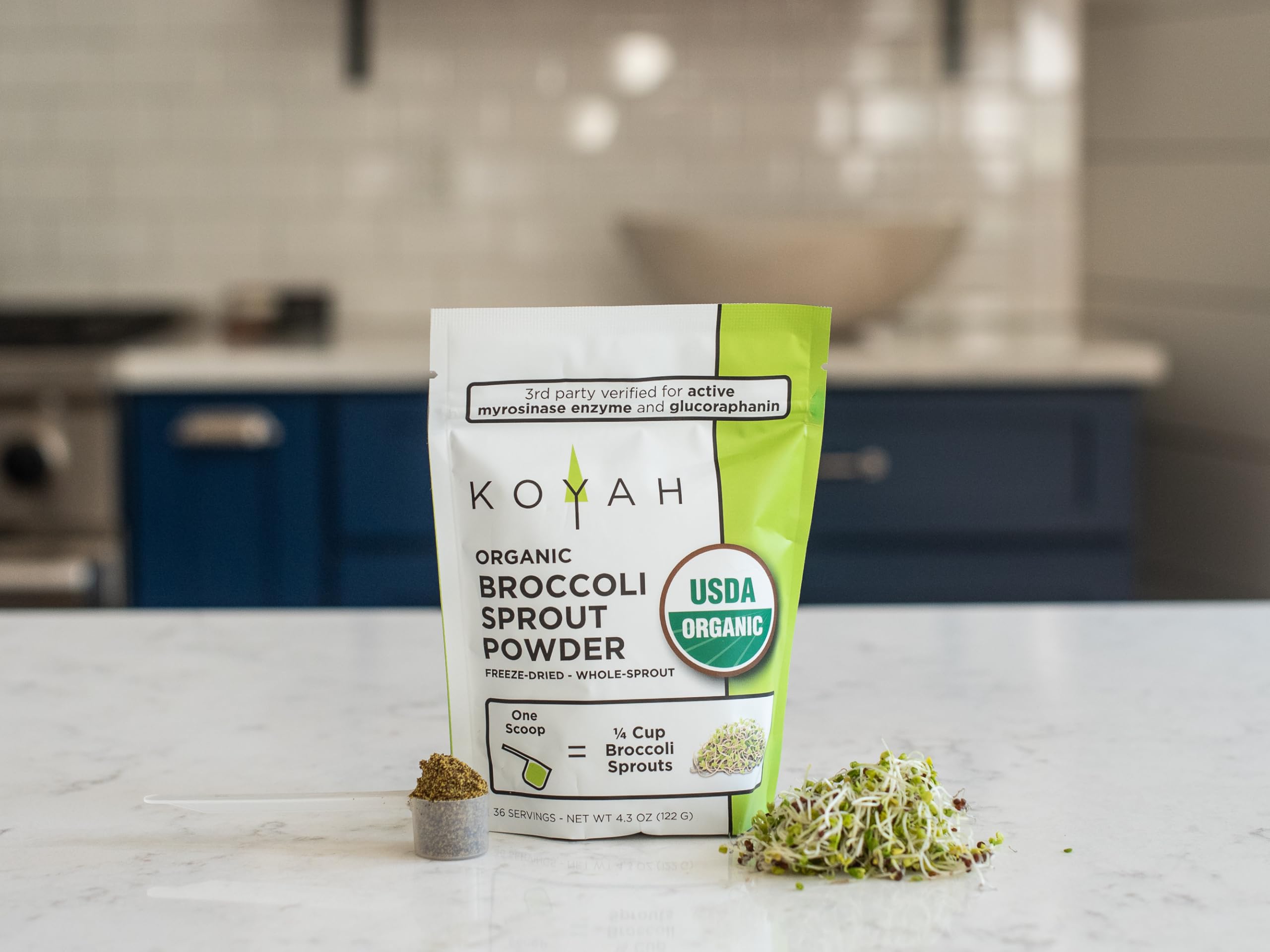 KOYAH third-party testing seal signaling quality and enzyme preservation.