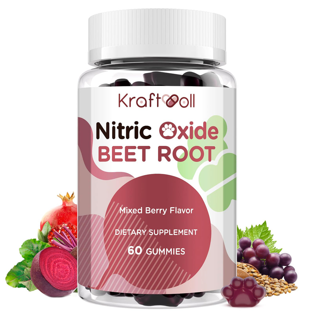 Kraftvoll Beet Root Gummies bottle with mixed berry flavor for daily routine.
