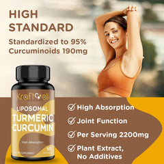 Kraftvoll liposomal turmeric curcumin softgels close-up for easy daily use