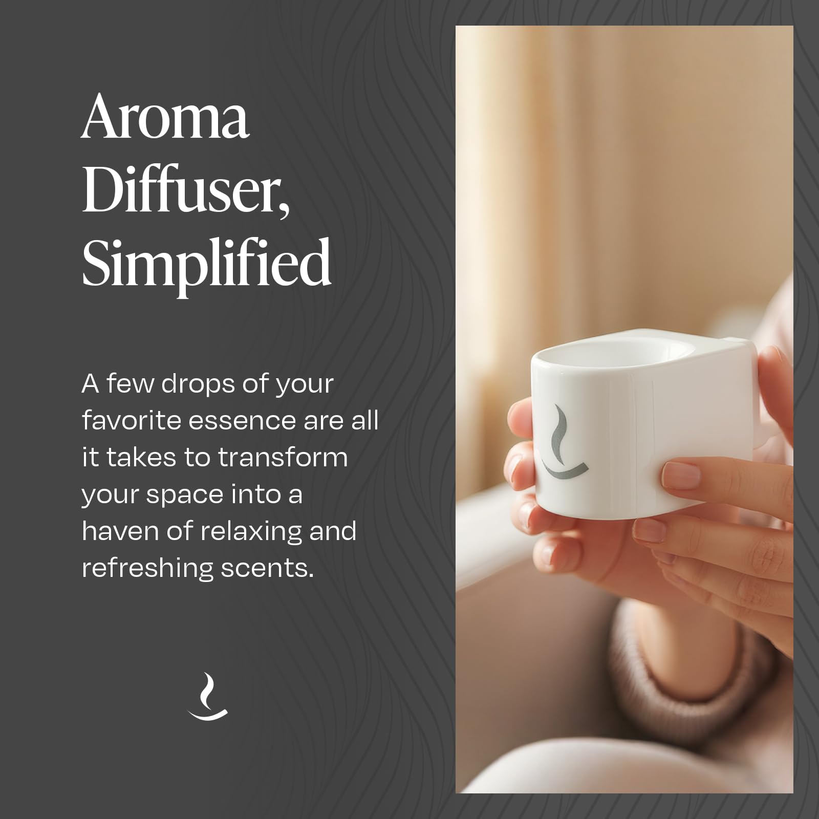 Kravo diffuser in a cozy bedroom scene, enhancing ambience with subtle fragrance.