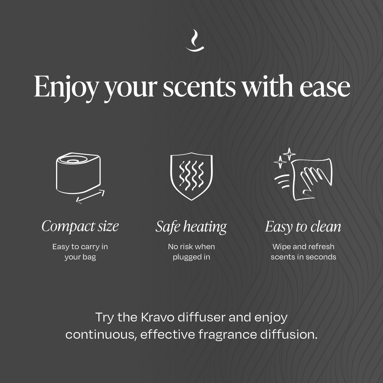 Kravo original white diffuser, easy-to-clean porcelain dish for daily use.