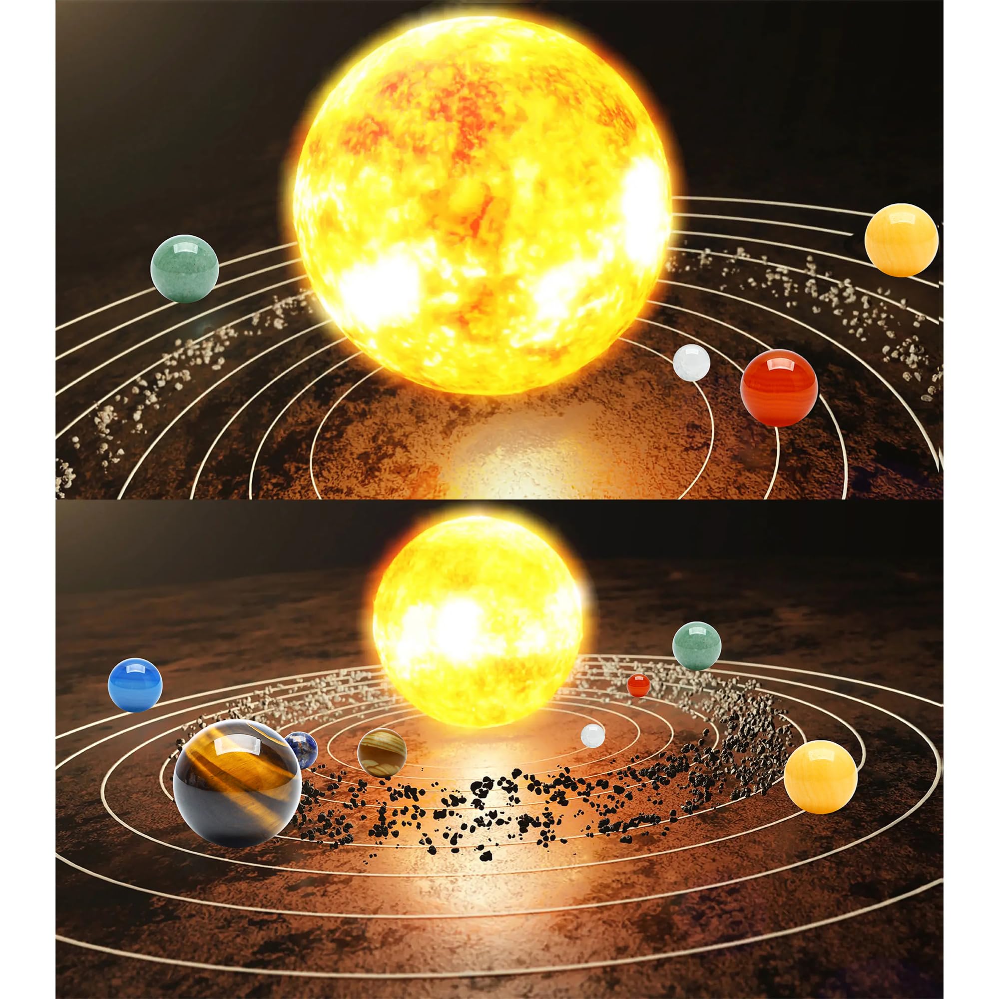 KRISININE Neptune ball completes the set for vibrant planetary display at home.