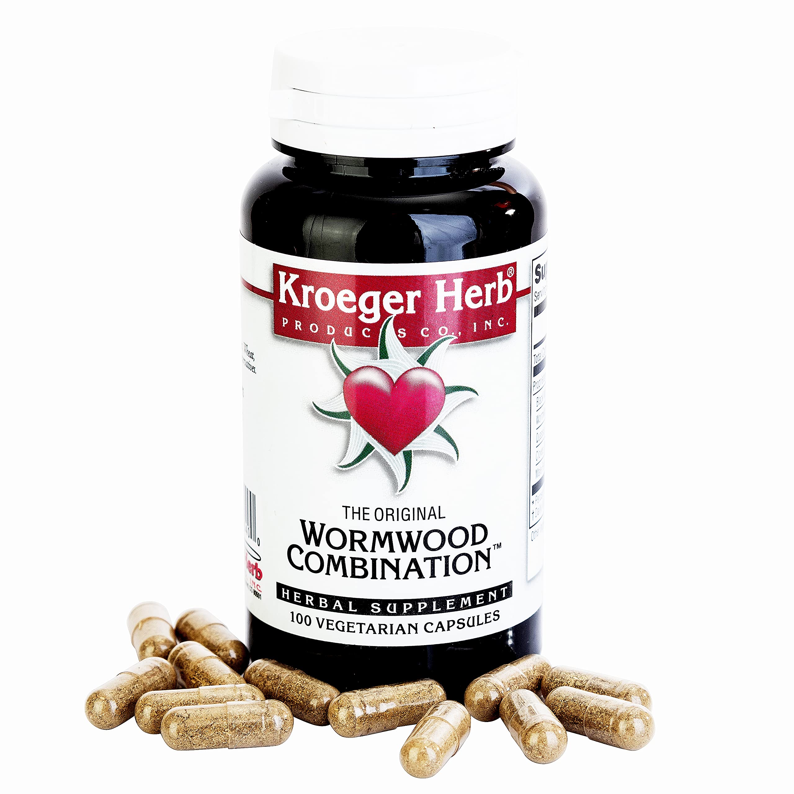 Kroeger Capsules per-serving view shows clear dosage in vegan-friendly format.