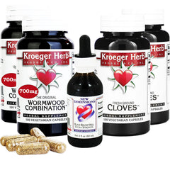 Kroeger Quassia capsules packaging features herbal notes for routine use