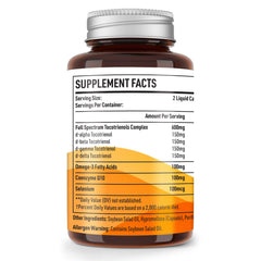 Kroppssund Tocotrienols liquid capsules shown for easy swallowing.