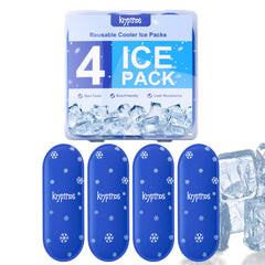 Krypthos 4-pack ice packs in a travel bag ready for insulin storage.