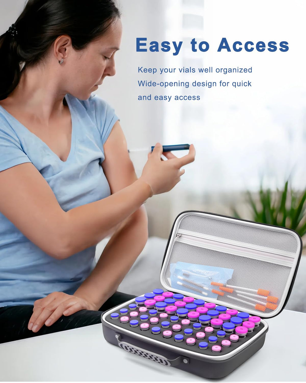 Krypthos case supports varied vial sizes including 1ml, 3ml, 5ml and 10ml.