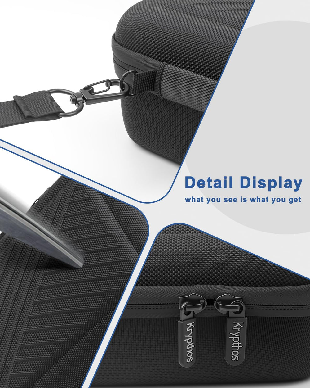 Krypthos travel case on a shelf ready for daily use