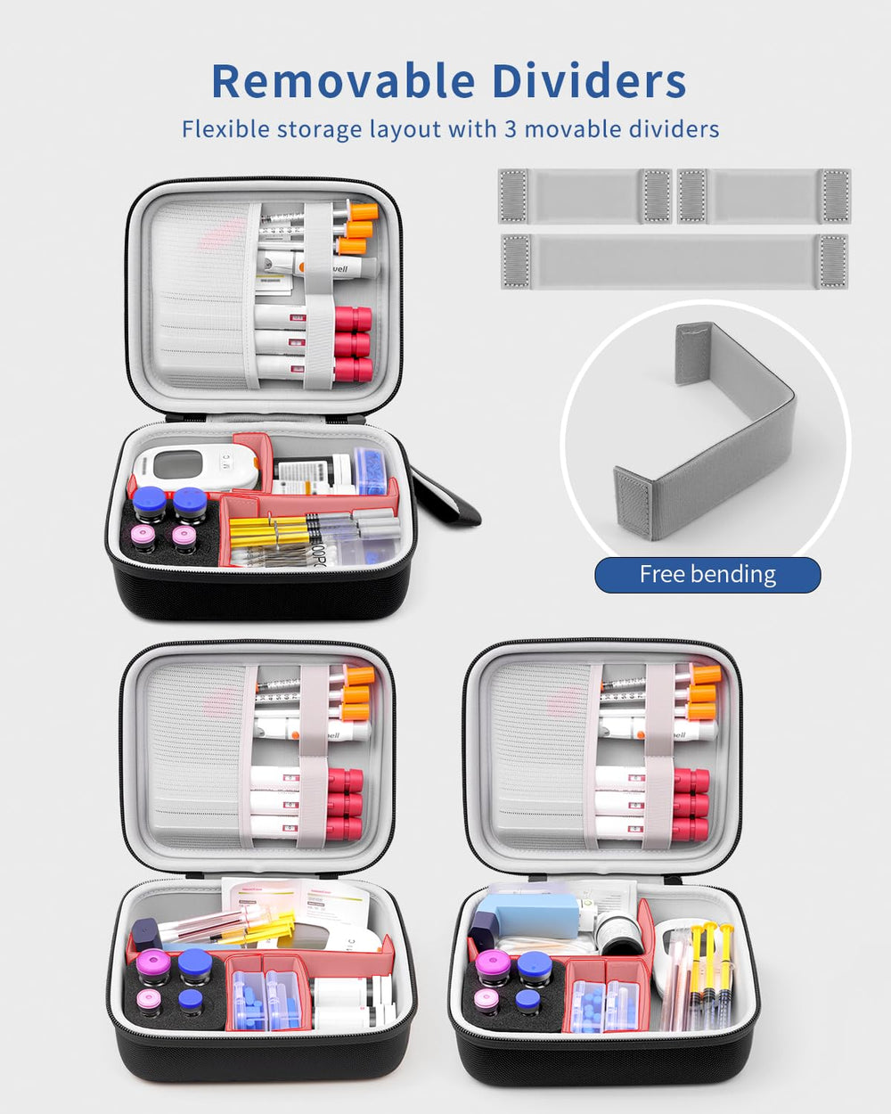 Krypthos travel case close up material highlighting 1680D nylon and padding