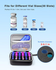 Krypthos insulin vial organizer bag secures vials during fridge storage