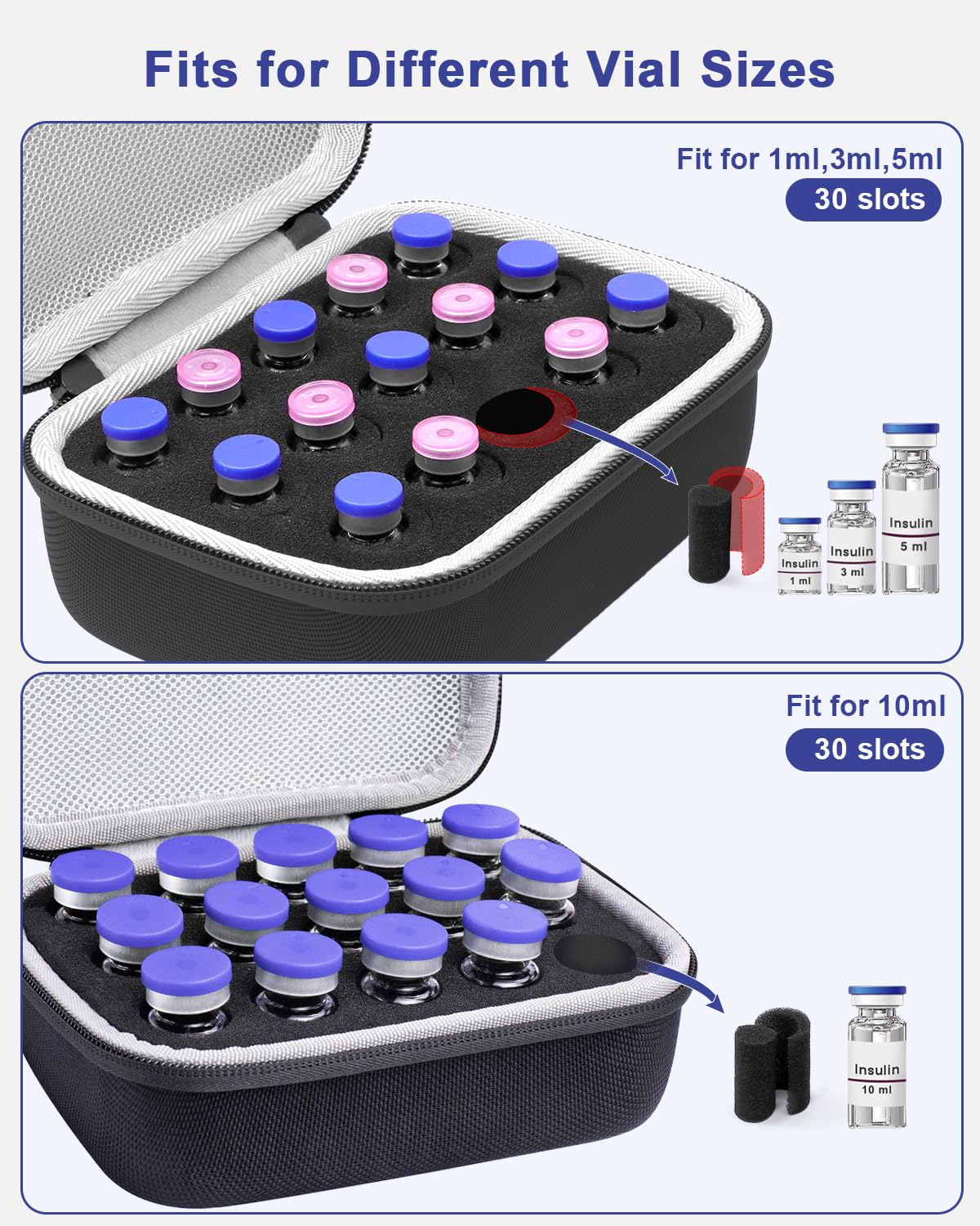 Krypthos interior cradle and elastic bands cushion vials securely