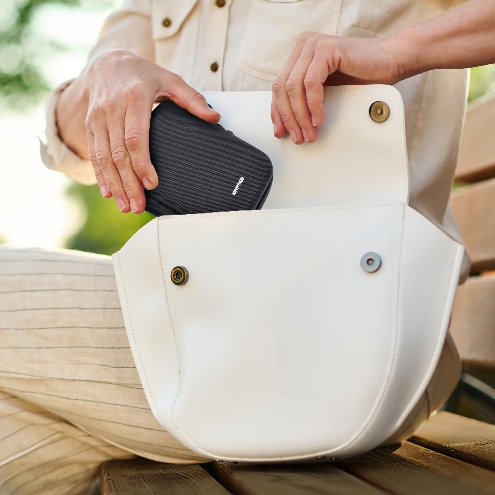Krypthos portable use demonstrates easy on-the-go vial protection