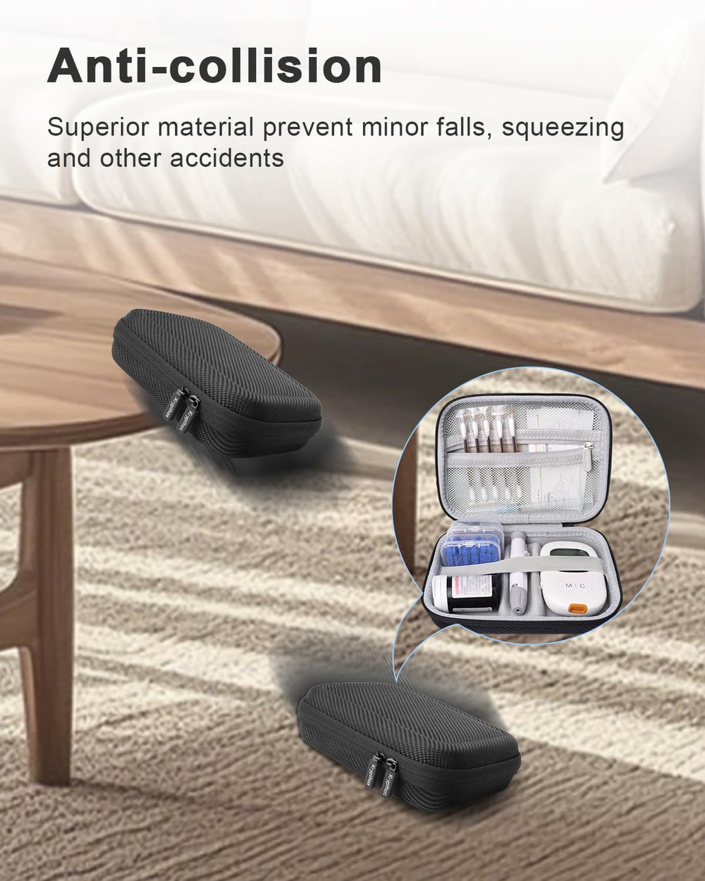 Durable 1680D nylon exterior withstands travel wear.