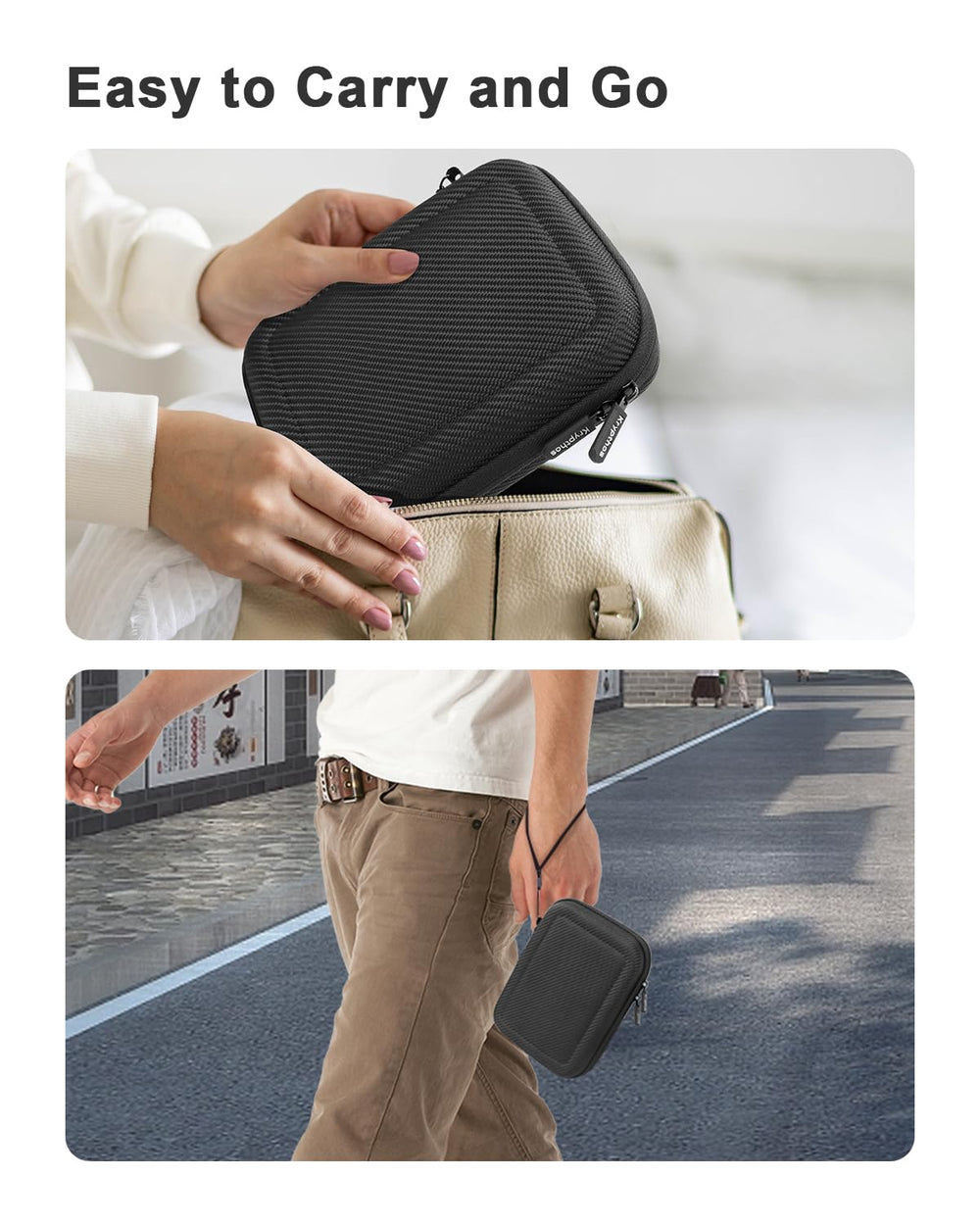 Travel-ready case designed to organize a diabetes kit.