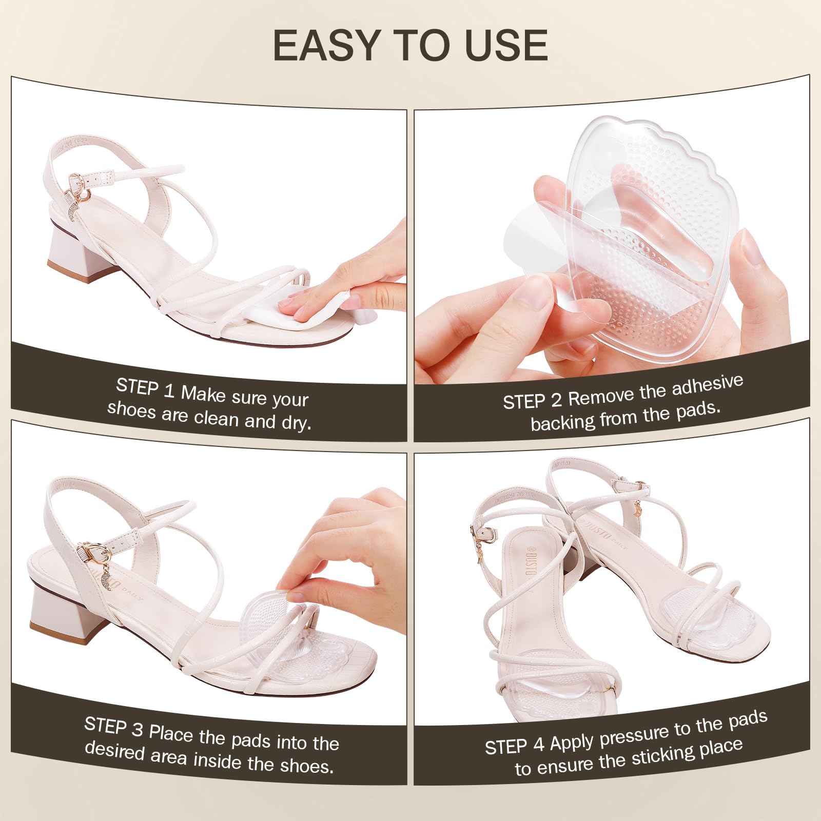 KTSAY back-adhesion keeps the insole fixed during activity.