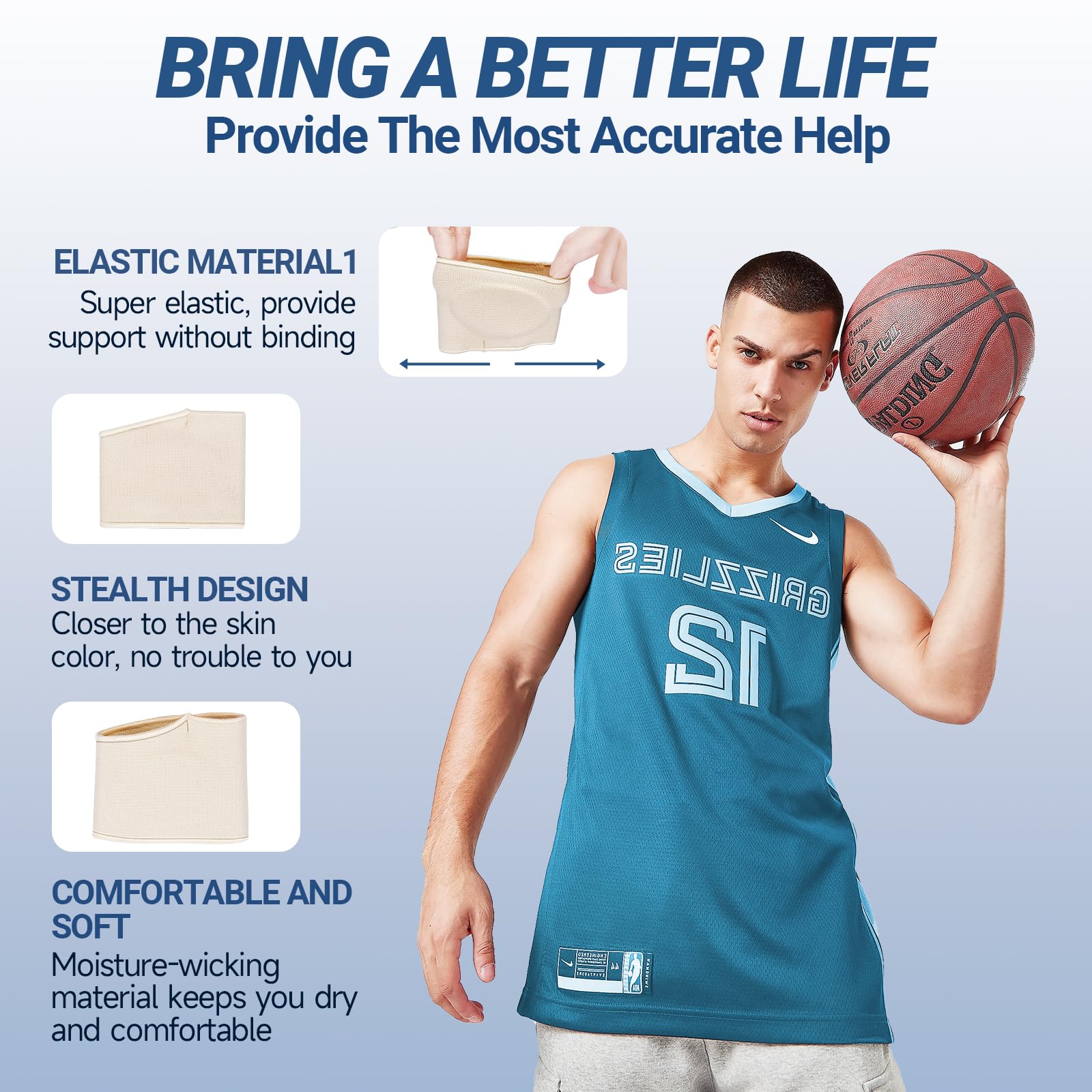 KTSAY beige metatarsal pads with size range displayed.