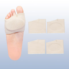 KTSAY metatarsal pads worn over the forefoot for a secure, comfortable fit.