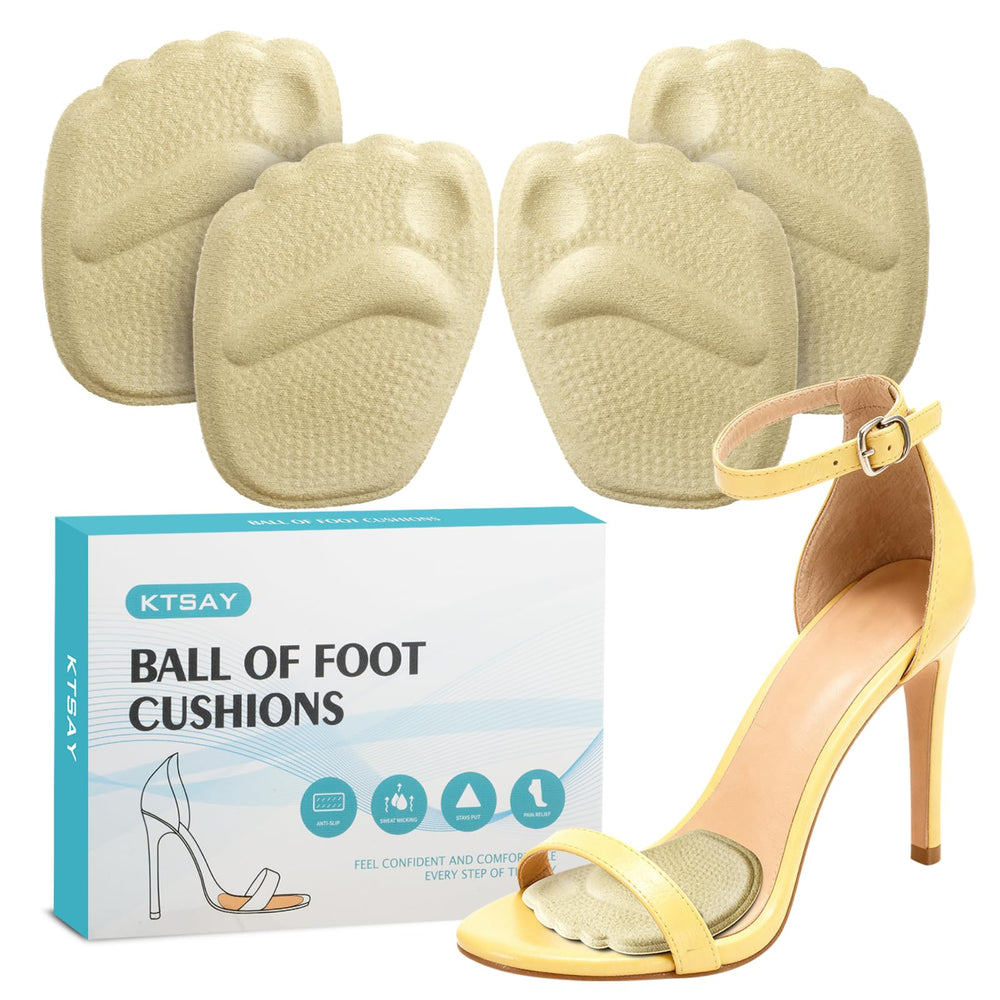 KTSAY metatarsal pads with beige forefoot cushion for added comfort.