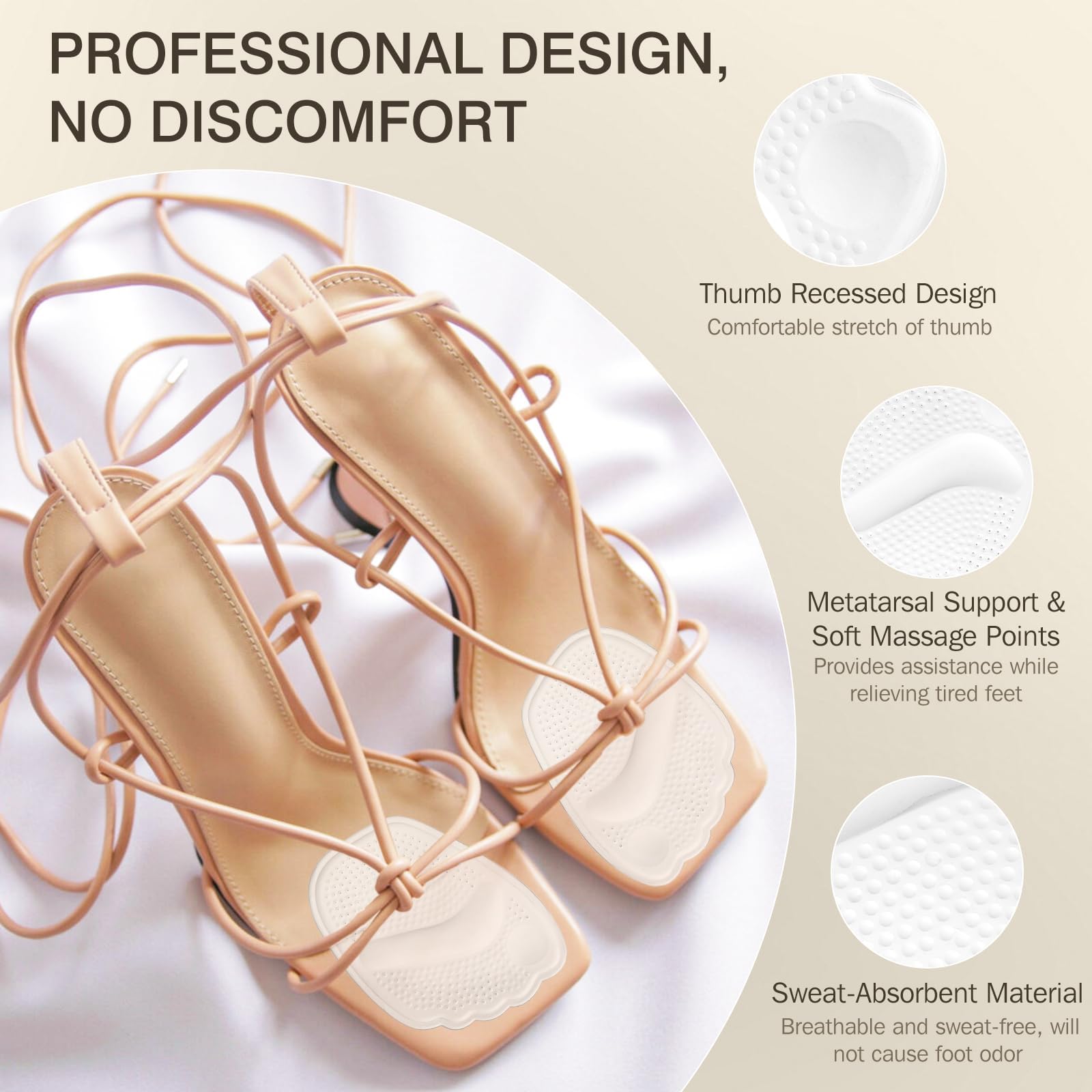 KTSAY suede surface cushions the skin with breathable, sweat-absorbent feel.