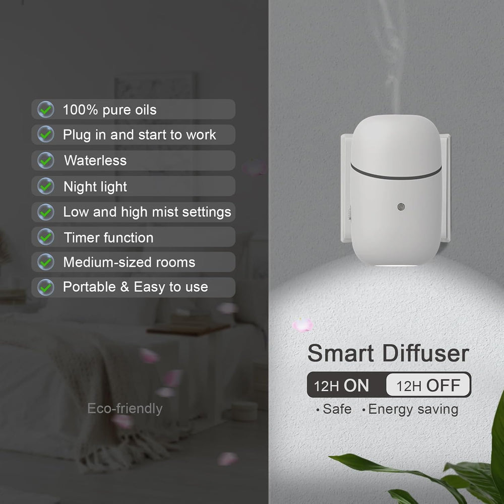 Kuandawei 12-hour timer ensures timed fragrance release across rooms.