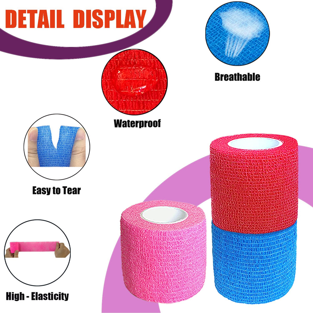 Colores variados para vendajes deportivos de la marca Kuanfine.