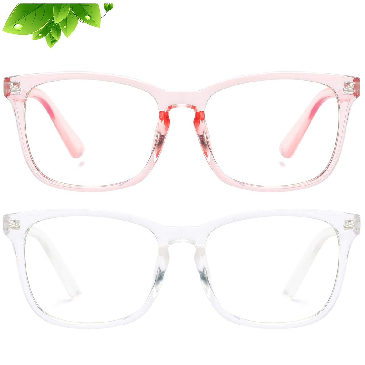 KUGUAOK kids blue light blocking glasses front view for screen time comfort