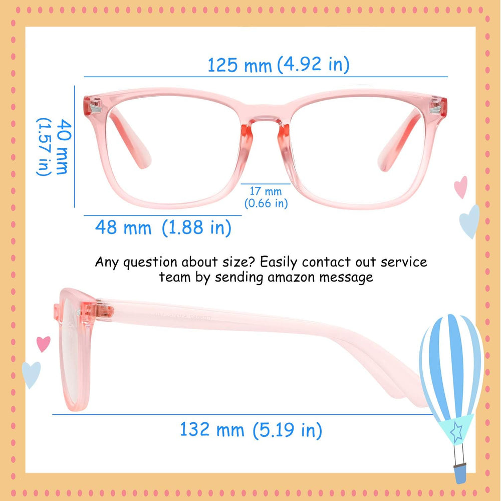 KUGUAOK kids blue light glasses on gaming setup; comfortable for extended play
