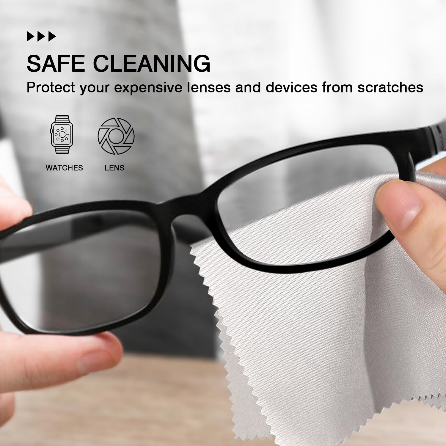 Kukifun laptop screen cleaning cloth cleans displays without lint or streaks.