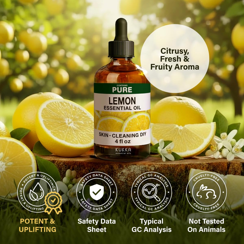 KUKKA aceite de limón para aromaterapia, ambiente cítrico y revitalizante