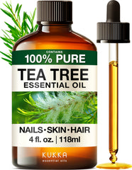 KUKKA aceites esenciales de árbol de té: botella para difusor y aroma fresco.