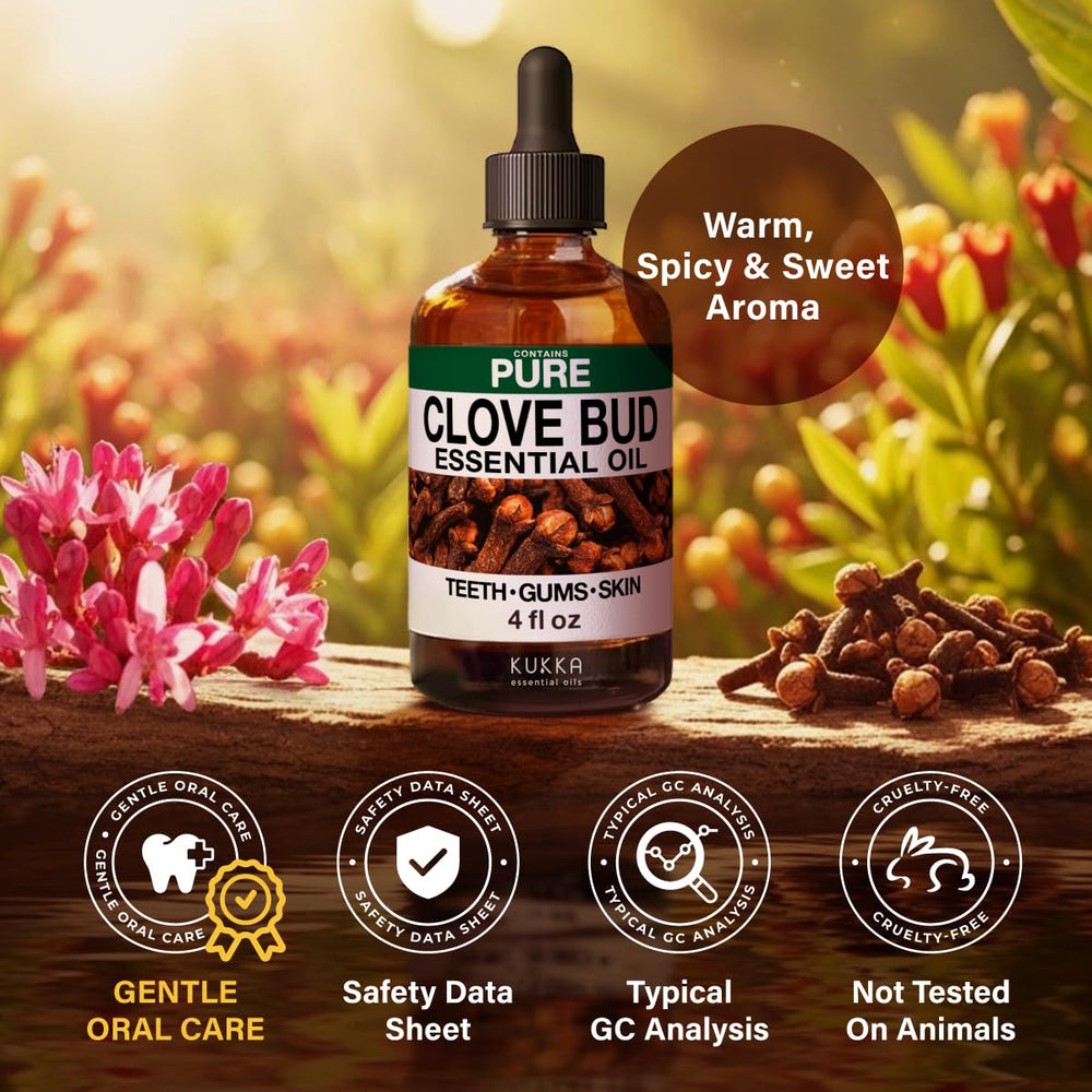 KUKKA Clove oil for DIY body care and spa rituals.