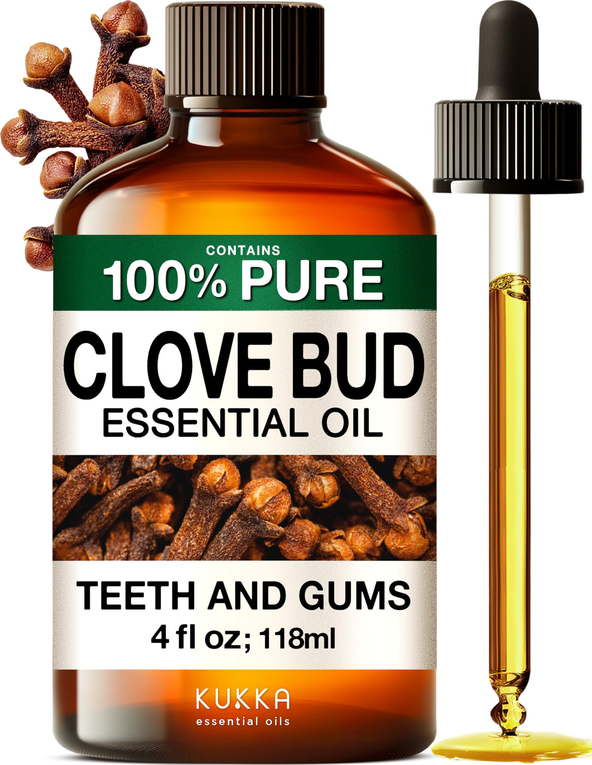 KUKKA Clove essential oil bottle for diffusion and DIY blends.