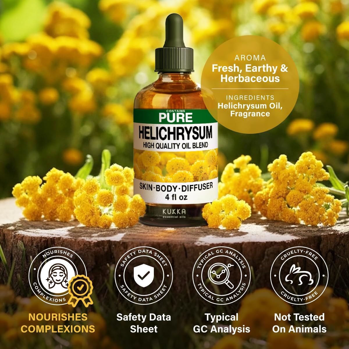 KUKKA Helichrysum DIY soap making setup for handmade products