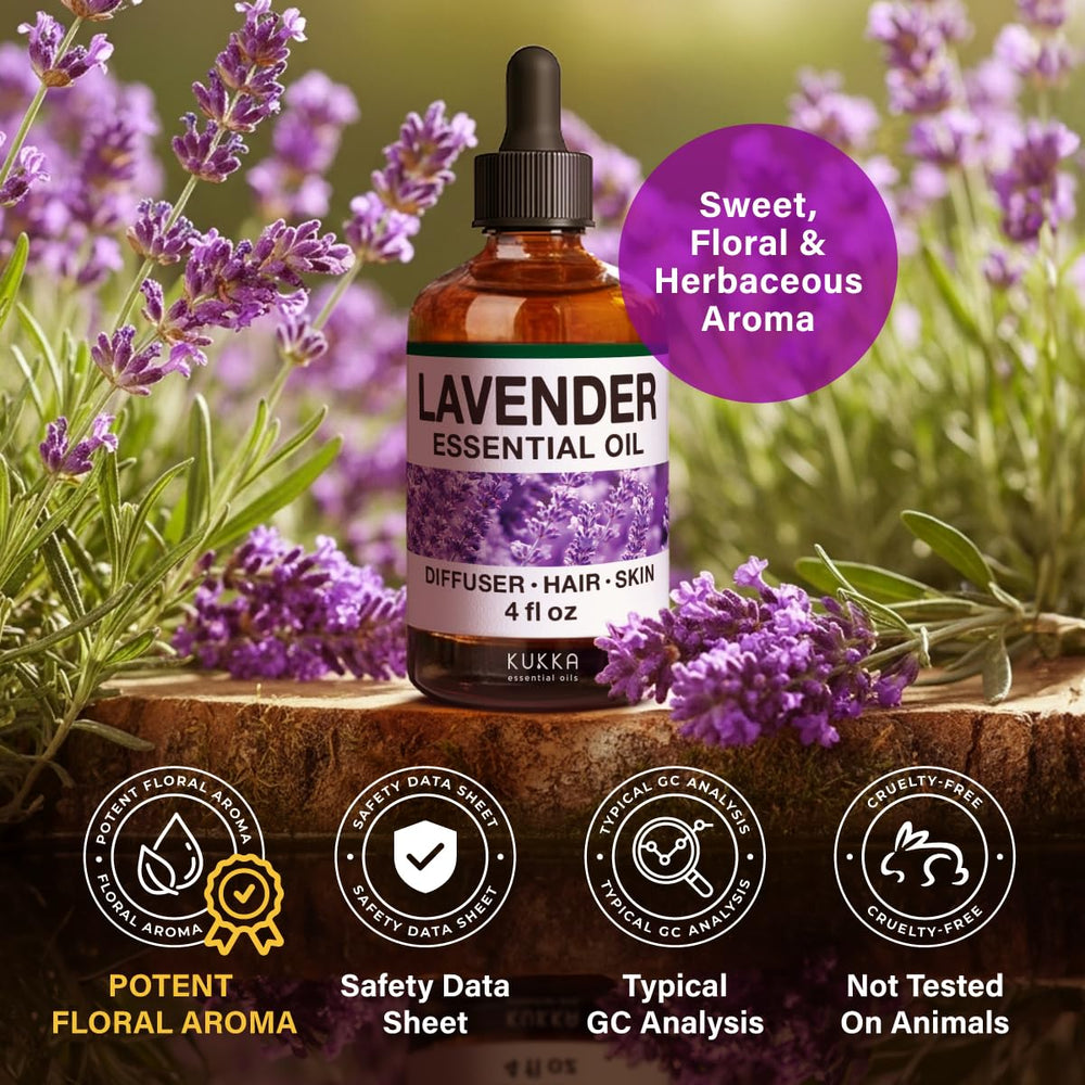 KUKKA cruelty-free, non-GMO lavender oil for clean beauty routines.