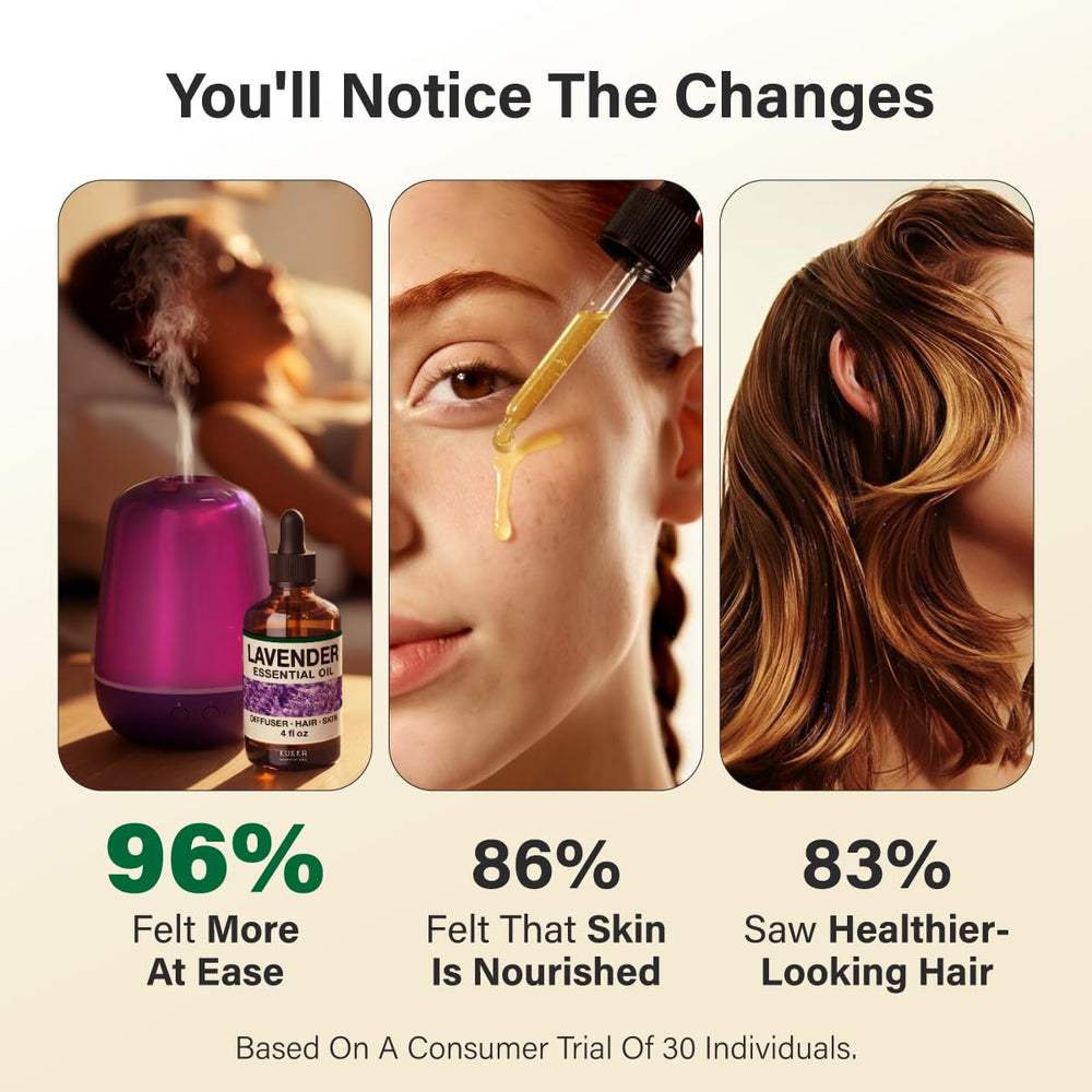 KUKKA Lavender oil for hair care, used with carrier oil.