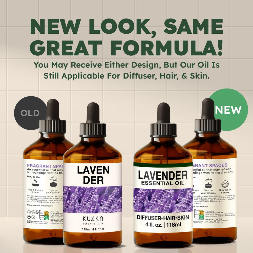 KUKKA Lavender packaging variations may arrive randomly, both with premium oil.