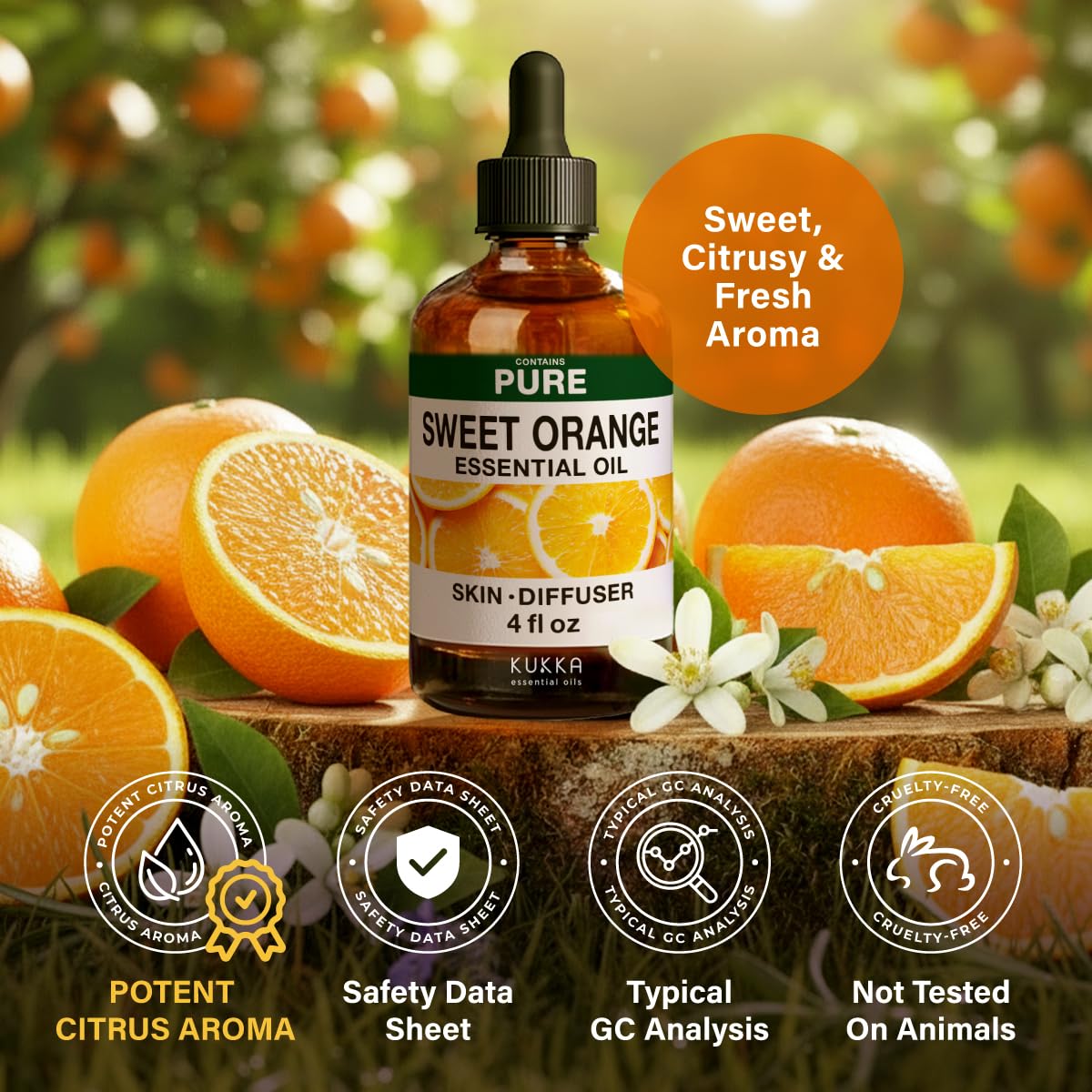 KUKKA Naranja: spray exterior con aroma cítrico para exterior fresco.