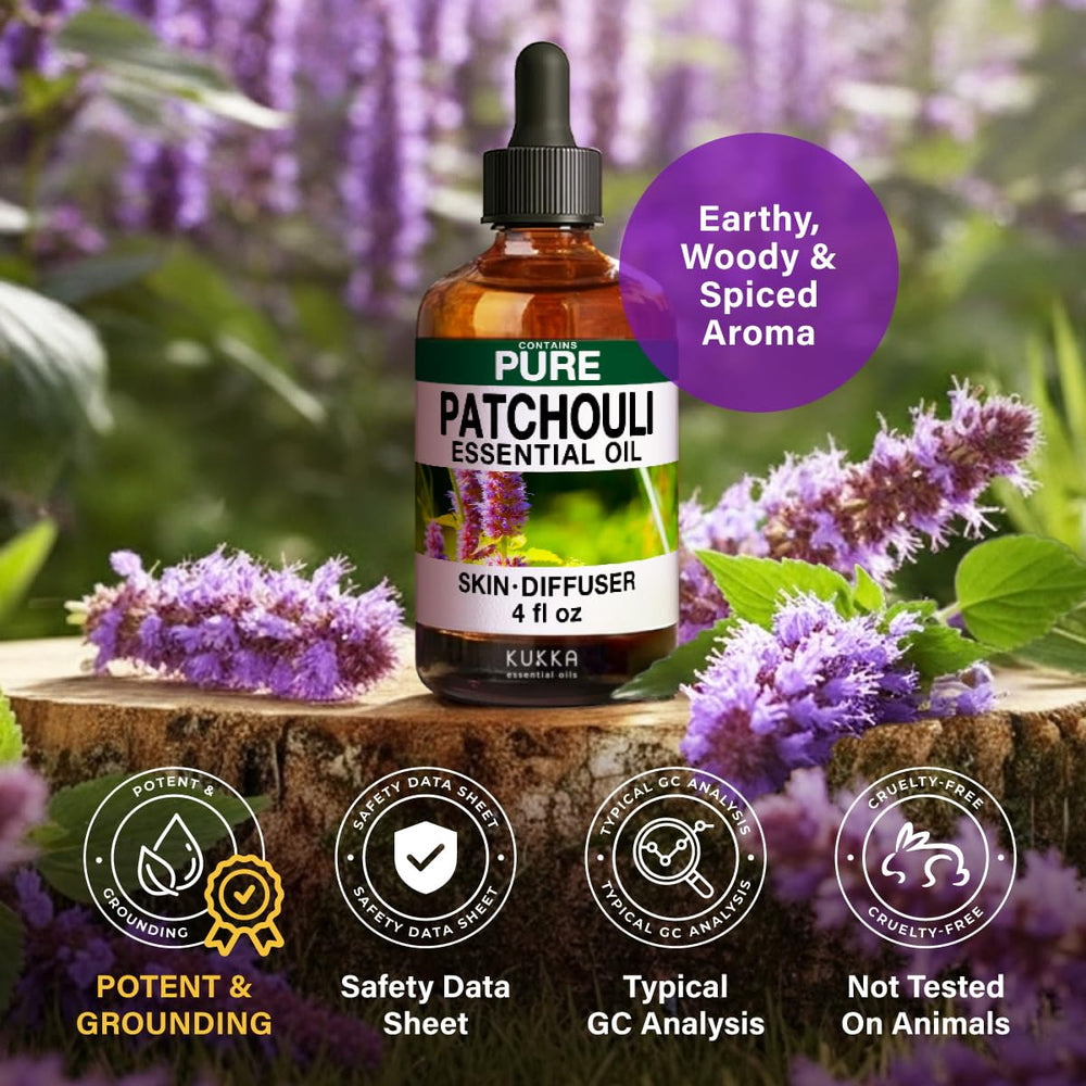 KUKKA Patchouli packaging-variant showcases identical oil quality