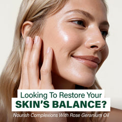 KUKKA Rose Geranium Oil dropper enables precise dosing for diffusing rituals.