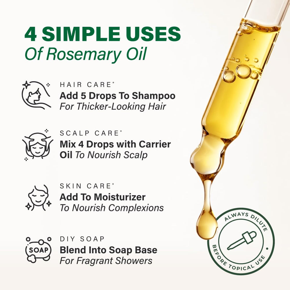 KUKKA Rosemary oil beside hair care routine for fuller look.